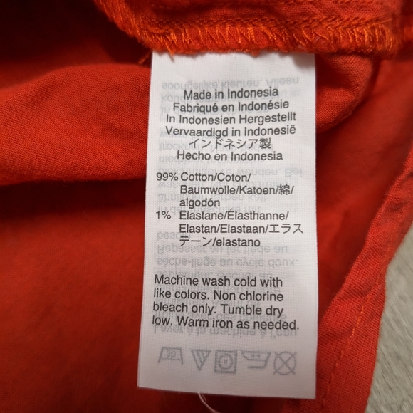 J. Crew Burnt orange Half Button Down Shirt Size Small - Picture 6 of 8